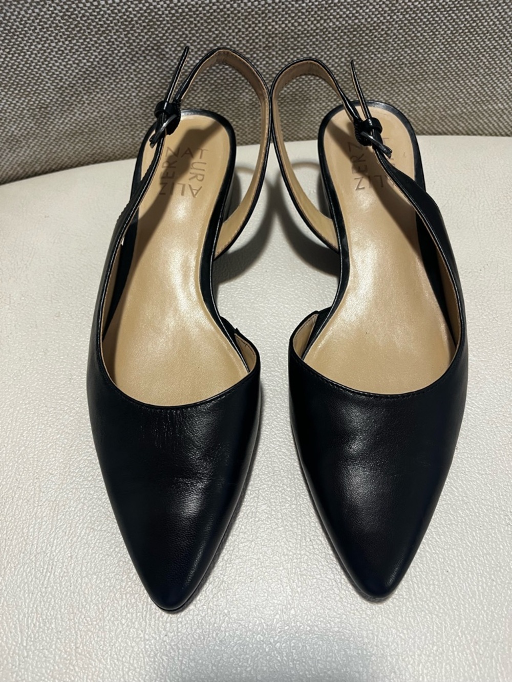 Naturalizer Banks Black Pointed-Toe Slingback Low Heel Mules Size 6.5 - Picture 7 of 9